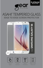 GEAR Härdat Glas 3D Full Cover Vit Samsung S6