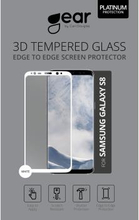 GEAR Härdat Glas 3D Full Cover Vit Samsung S8
