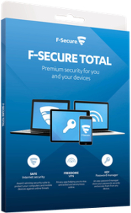 F-secure Total Security & Vpn 1 år 3 Enheder Boks