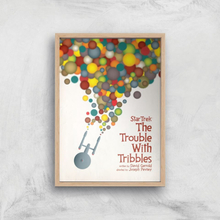 The Trouble With Tribbles Giclee - A4 - Wooden Frame