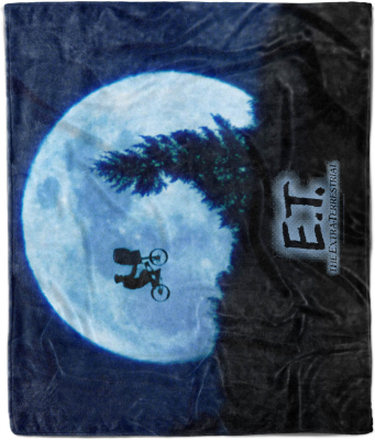 E.T. the Extra-Terrestrial Moon Cycle Fleece Blanket - L