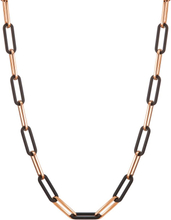 TeNo Damen Halskette Soho Rosé aus Edelstahl mit Carbon 45-48 cm verstellbar