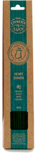 Røgelsestokke hjerte 30,5 cm træ/harpiks grøn 41 stk