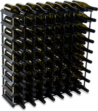 Vino Vita vinreol - Sort lakeret fyrretræ - 72 flasker