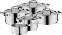 Compact Cuisine 5 Pcs Home Kitchen Pots & Pans Saucepan Sets Silver WMF