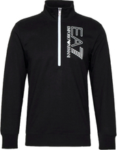 Armani EA7 Half-Zip Line Logo Sweatshirt Black