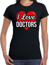 I love doctors verkleed t-shirt zwart voor dames - Outfit verkleed feest