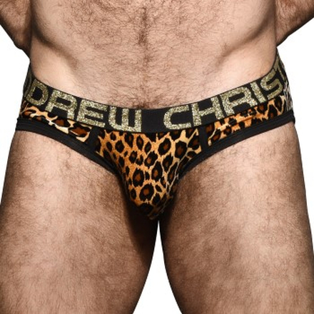 Andrew Christian Almost Naked Plush Leopard Brief Leopard polyester Large Herre