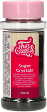 FunCakes Strössel Crystals Svart - 80 gram