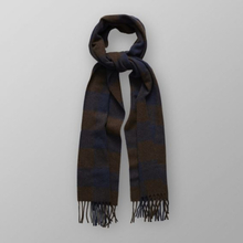 Eton Marinblå & brun scarf i ull