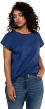 Große Größen Basic-Shirt Damen (Größe 46 48, antikblau) Rundhals | Baumwolle
