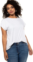 Große Größen Basic-Shirt Damen (Größe 46 48, weiß) | Studio Untold Rundhals Baumwolle