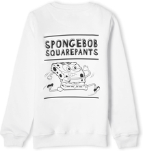 Spongebob Squarepants Sprinting Through The Sea Kids' Sweatshirt - White - 9-10 Years - White