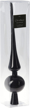 Kerst piek - zwart - H27,5 cm - kunststof - glans - kerstboompiek