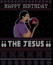 The Big Lebowski Happy Birthday The Jesus Damen Weihnachtspullover – Schwarz - L