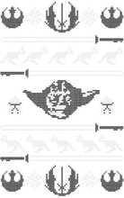 Star Wars Yoda Sabre Knit Unisex Weihnachtspullover – Weiß - S