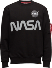 "Nasa Reflective Sweater Designers Sweatshirts & Hoodies Sweatshirts Black Alpha Industries"