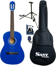 Sant Guitars CJ-36-BL spansk 3/4 barne-gitar blå, komplett pakke