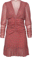 Georgette V-Neck Dress Kort Kjole Multi/mønstret By Ti Mo*Betinget Tilbud