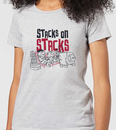 The Flintstones Stacks On Stacks Women's T-Shirt - Grey - 5XL - Grey