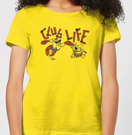 The Flintstones Club Life Women's T-Shirt - Yellow - XL - Yellow