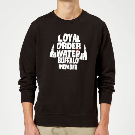 The Flintstones Loyal Order Of Water Buffalo Member Sweatshirt - Black - XL - Black