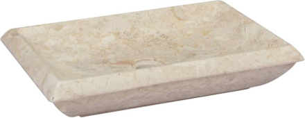 vidaXL Handfat gräddvit 50x35x10 cm marmor