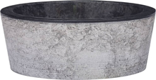 vidaXL Handfat svart Ø40x15 cm marmor