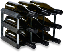 Vino Vita vinreol - sortlakeret fyrretræ - 9 flasker