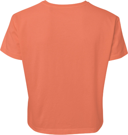 Justice League Flash Logo Women's Cropped T-Shirt - Coral - XL