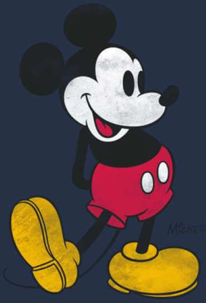 Mickey Mouse Classic Kick Men's T-Shirt - Navy - L