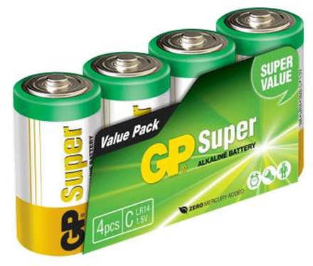 GP Super Alkaline LR14 4-pack