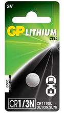GP Lithium Cell Battery CR1/3N/2L76, 3V, 1-pack