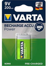 Varta: Laddningsbart batteri 9V 200 mAh 1-pack