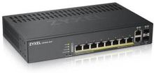 Zyxel GS1920-8HPv2, 10 Port Smart Managed Switch 8x Gb and 2x Gb SFP Standalone or Cloud 130W fanles