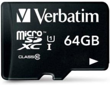 Verbatim Micro SDHC Premium 64GB Class 10 + SD adapt