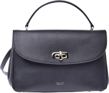 Handbag in black saffiano leather