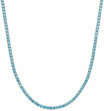 Blå krystall Haze Serena halskjede smykker