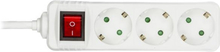 DELTACO Power Strip | Power strip | Power Switch | CEE 7/7 - CEE 7/4 | 5m | White