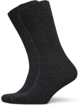 Pe 2Pk Calle Premium Mercerized Wool Rib Underwear Socks Regular Socks Svart Panos Emporio*Betinget Tilbud