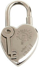 Pre-eide Hermes Cadena Heart Silver Tone Lock Bag Charm