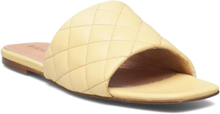 Biafavour Quilt Sandal Platta Sandaler Cream Bianco