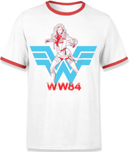 Wonder Woman Barbara Unisex Ringer T-shirt - White / Red - S - White