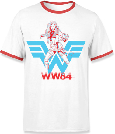 Wonder Woman Barbara Unisex Ringer T-shirt - White / Red - M - White