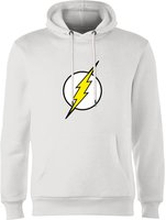 Justice League Flash Logo Hoodie - White - M - White