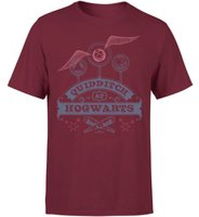 Harry Potter Quidditch At Hogwarts Men's T-Shirt - Burgundy - XXL - Burgundy