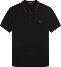 Fred Perry Slim Fit Twin Tipped Polo Black; Tawny port-xs