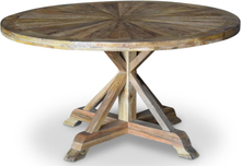 Palma rustikt matbord Ø140 cm - Återvunnen drivved