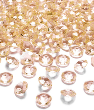 100 stk Små Gullfargede Akryldiamanter Konfetti/Bordpynt