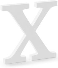 X - Hvit Bokstav i Tre - Høyde 20 cm